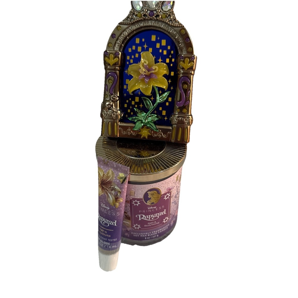 Bath & Body Works Rapunzel Bundle Wallflower Candle Lip Gloss Fairycore